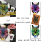 Preview: Patch / Aufnäher  - Fox Geometrik - Pink - Hochkant